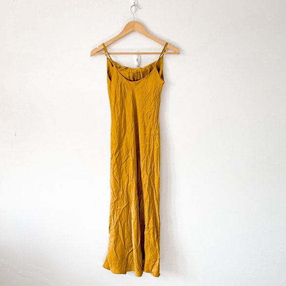 Zara Satin Cowl Neck Midi Slip Dress - Picture 9 of 11